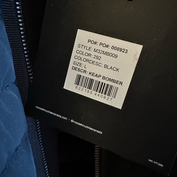 Moose Knuckles Keap Bomber NEVER USED - Picture 7 of 7